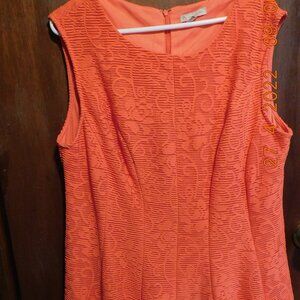 Orange Womens Sleeveles Dress by Cattherines Sz 18W